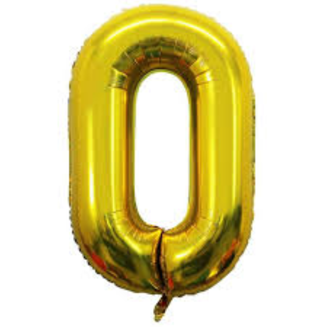 16'' FOIL BALLOON NUMBER 0 BKF-021